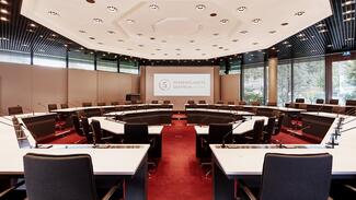 Konferenzraum in Oktagon Form im Wissenschaftszentrum Bonn